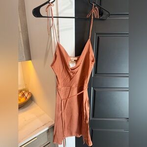 Chic Strapless Rust Dress